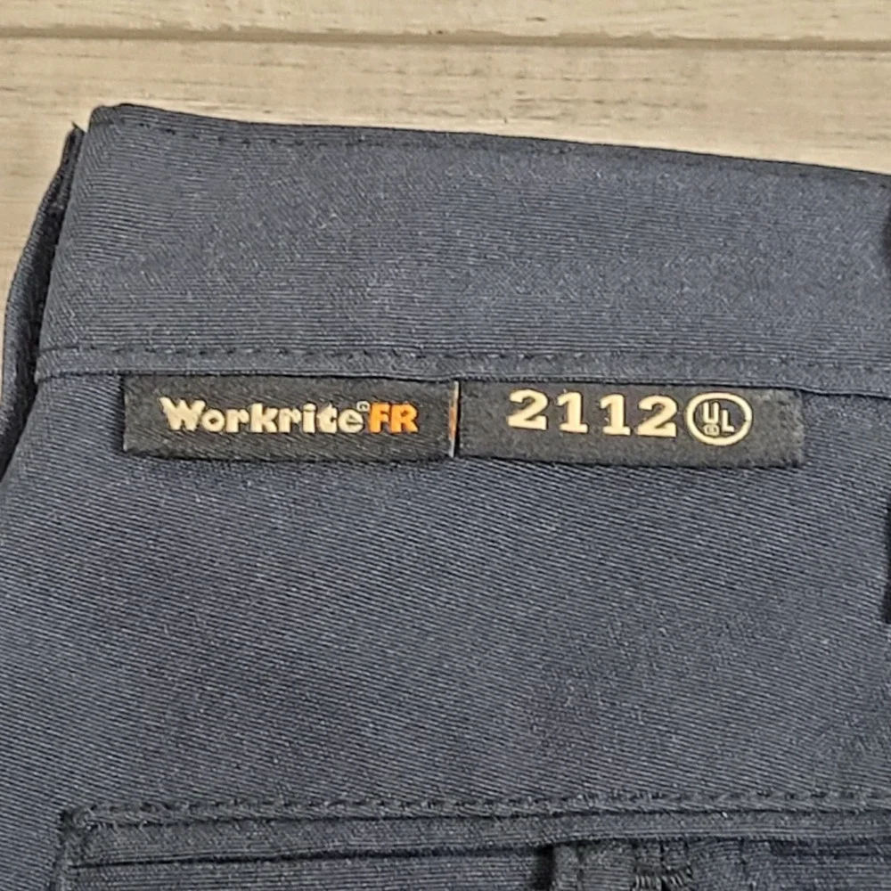🔥Workrite FR Pants Mens 35x31 Navy Nomex‎ Flame Resistant Work CAT 1 NFPA 2112